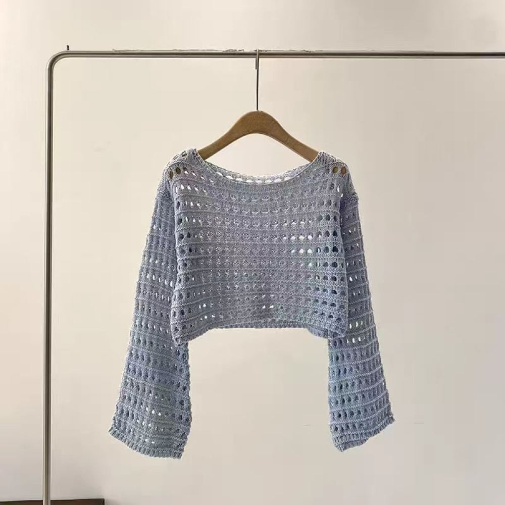 Yazlık İnce Örgü Kazak, Kadın  - Crop Top Crochet incelemesi ve fiyatı