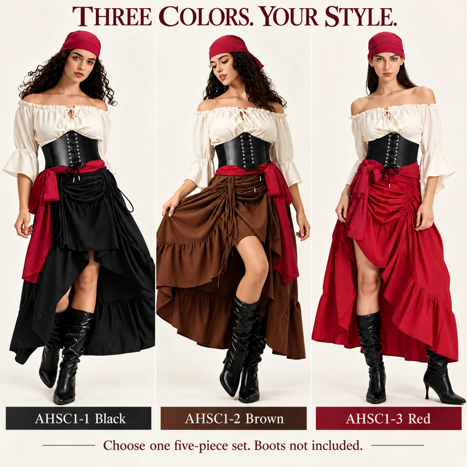 Kadın Korsan Kostüm Seti: Bluz - Blouse Off Shoulder incelemesi ve fiyatı