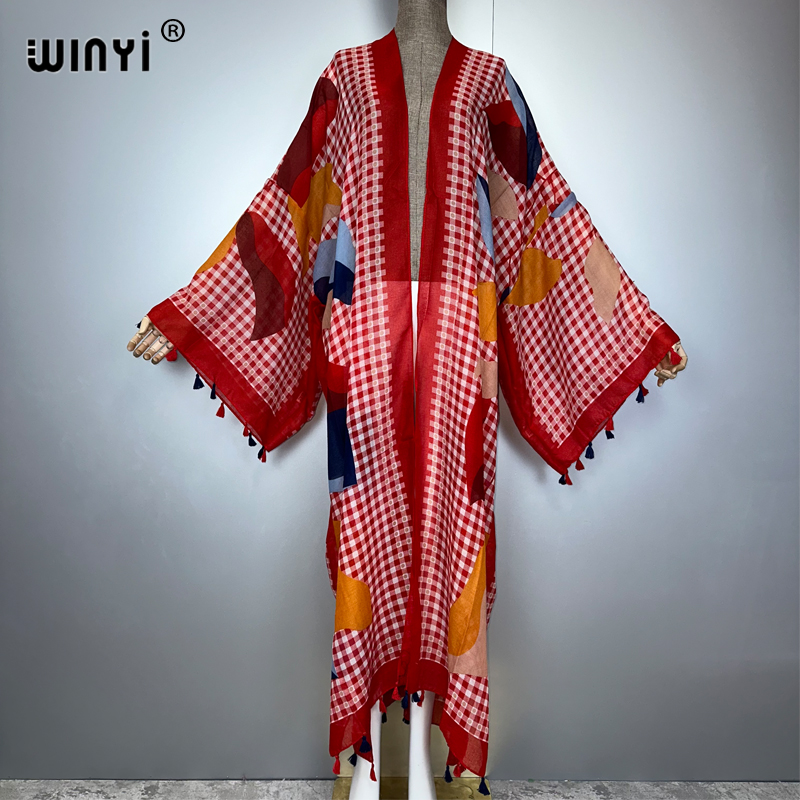 WINYI yaz kıyafeti kimono afri - Cover Up Kaftan incelemesi ve fiyatı